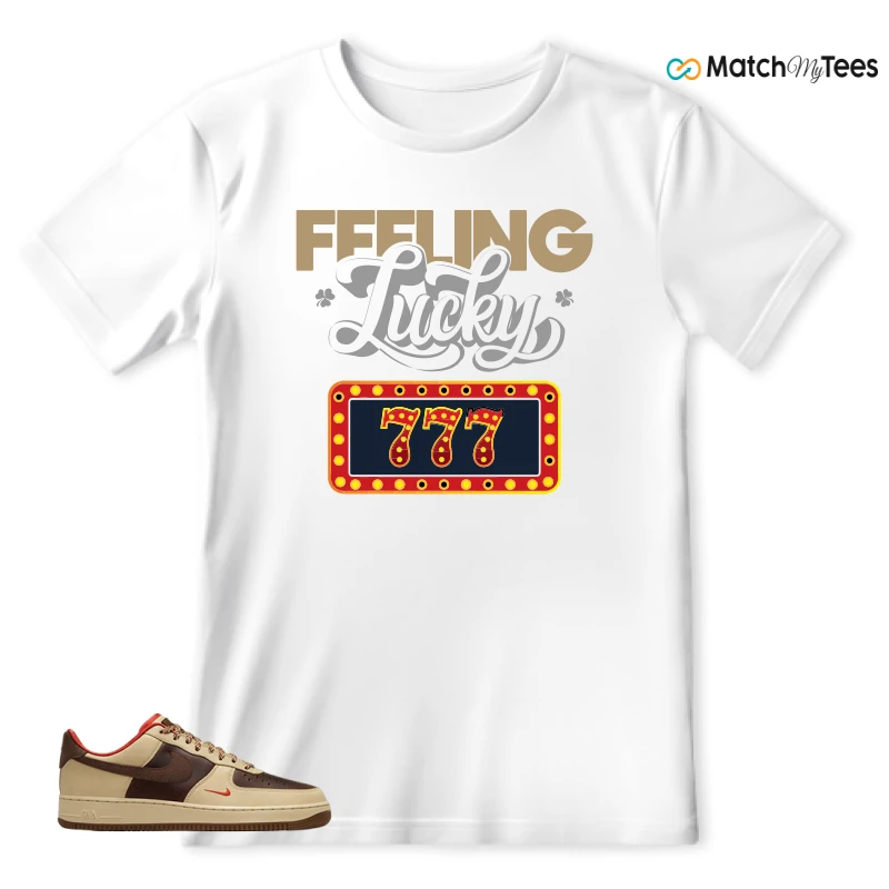 NIKE AIR FORCE 1 LOW LIGHT BRITISH TAN CACAO WOW SNEAKER Matching Tees t-shirt
