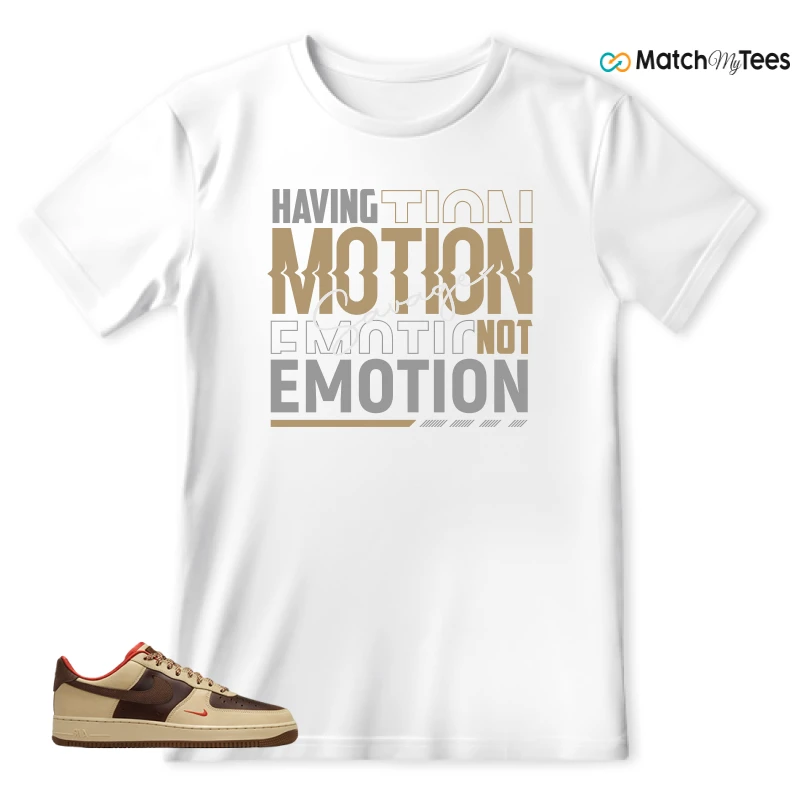 NIKE AIR FORCE 1 LOW LIGHT BRITISH TAN CACAO WOW SNEAKER Matching Tees t-shirt