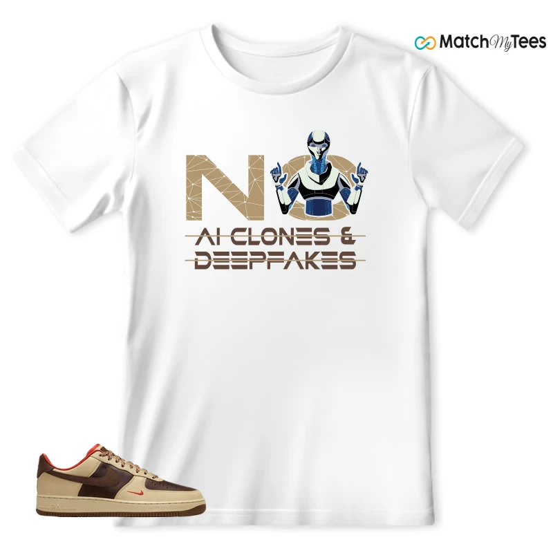 NIKE AIR FORCE 1 LOW LIGHT BRITISH TAN CACAO WOW SNEAKER Matching Tees t-shirt