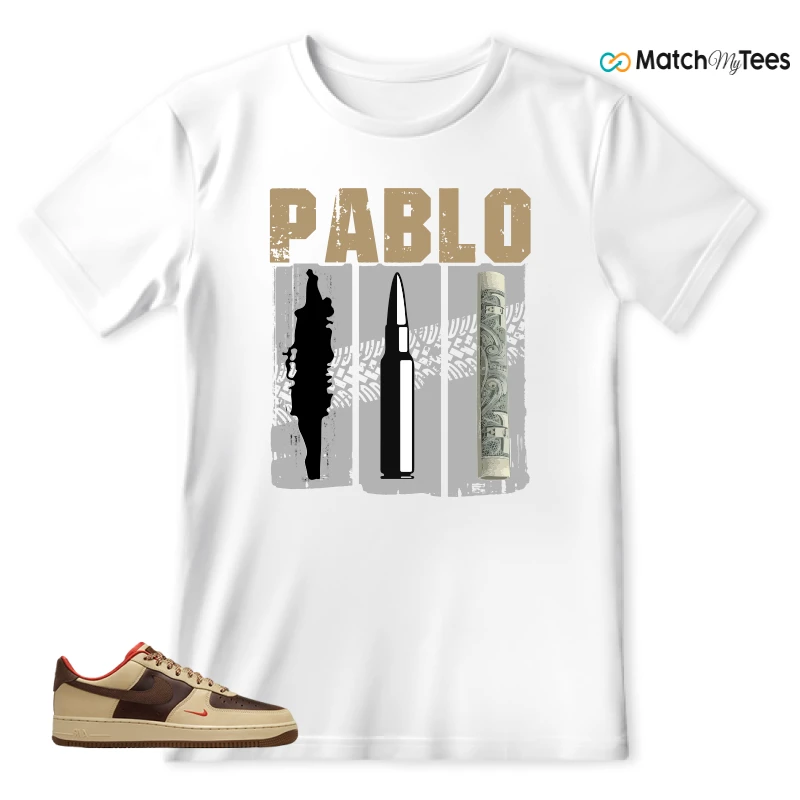 NIKE AIR FORCE 1 LOW LIGHT BRITISH TAN CACAO WOW SNEAKER Matching Tees t-shirt