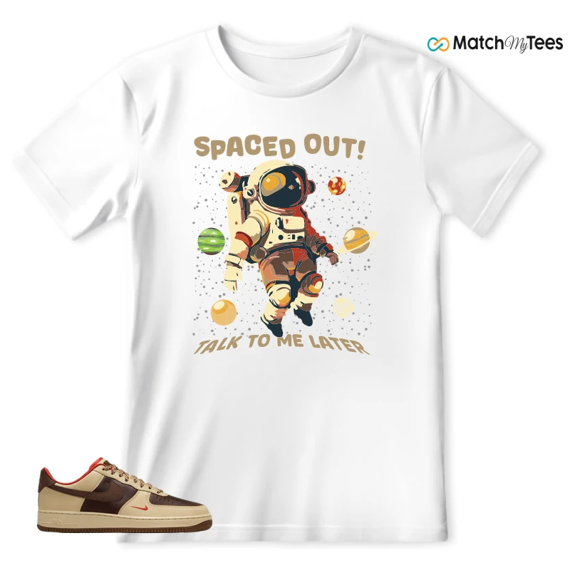 NIKE AIR FORCE 1 LOW LIGHT BRITISH TAN CACAO WOW SNEAKER Matching Tees t-shirt