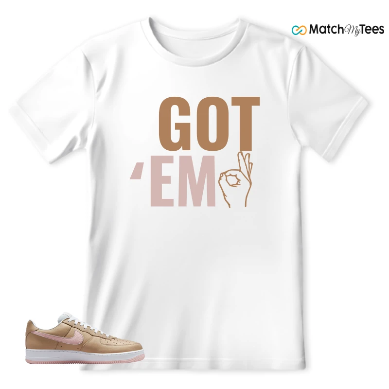 NIKE AIR FORCE 1 LOW LINEN SNEAKER Matching Tees t-shirt