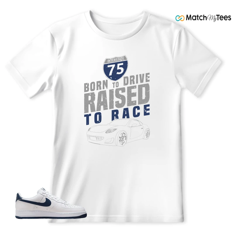 NIKE AIR FORCE 1 LOW WHITE MIDNIGHT NAVY SNEAKER Matching Tees t-shirt