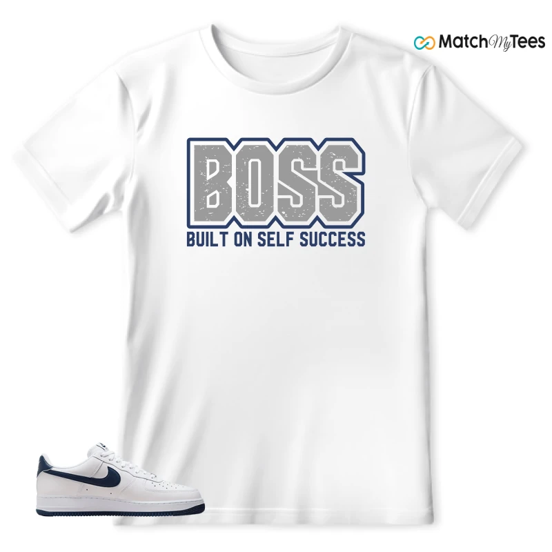 NIKE AIR FORCE 1 LOW WHITE MIDNIGHT NAVY SNEAKER Matching Tees t-shirt