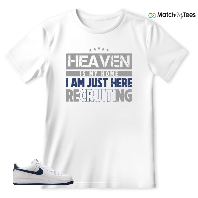 NIKE AIR FORCE 1 LOW WHITE MIDNIGHT NAVY SNEAKER Matching Tees t-shirt