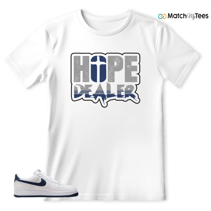 NIKE AIR FORCE 1 LOW WHITE MIDNIGHT NAVY SNEAKER Matching Tees t-shirt