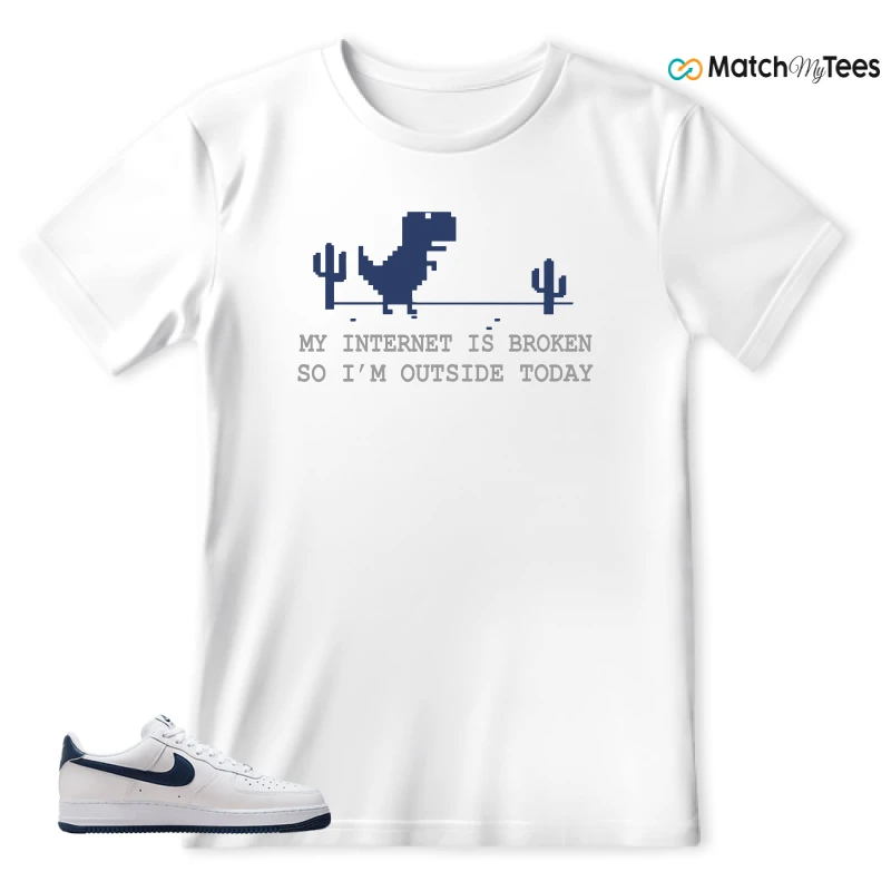 NIKE AIR FORCE 1 LOW WHITE MIDNIGHT NAVY SNEAKER Matching Tees t-shirt
