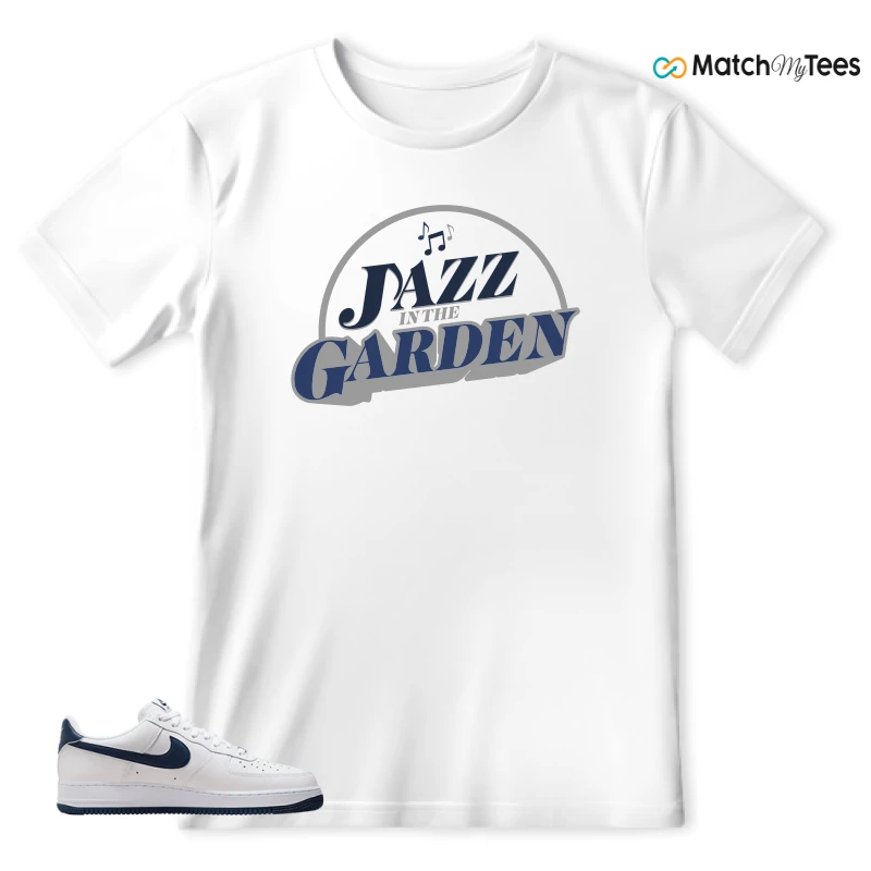 NIKE AIR FORCE 1 LOW WHITE MIDNIGHT NAVY SNEAKER Matching Tees t-shirt
