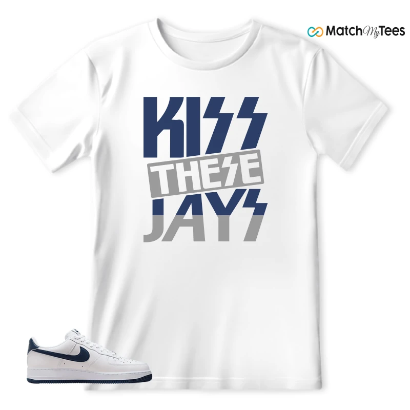 NIKE AIR FORCE 1 LOW WHITE MIDNIGHT NAVY SNEAKER Matching Tees t-shirt
