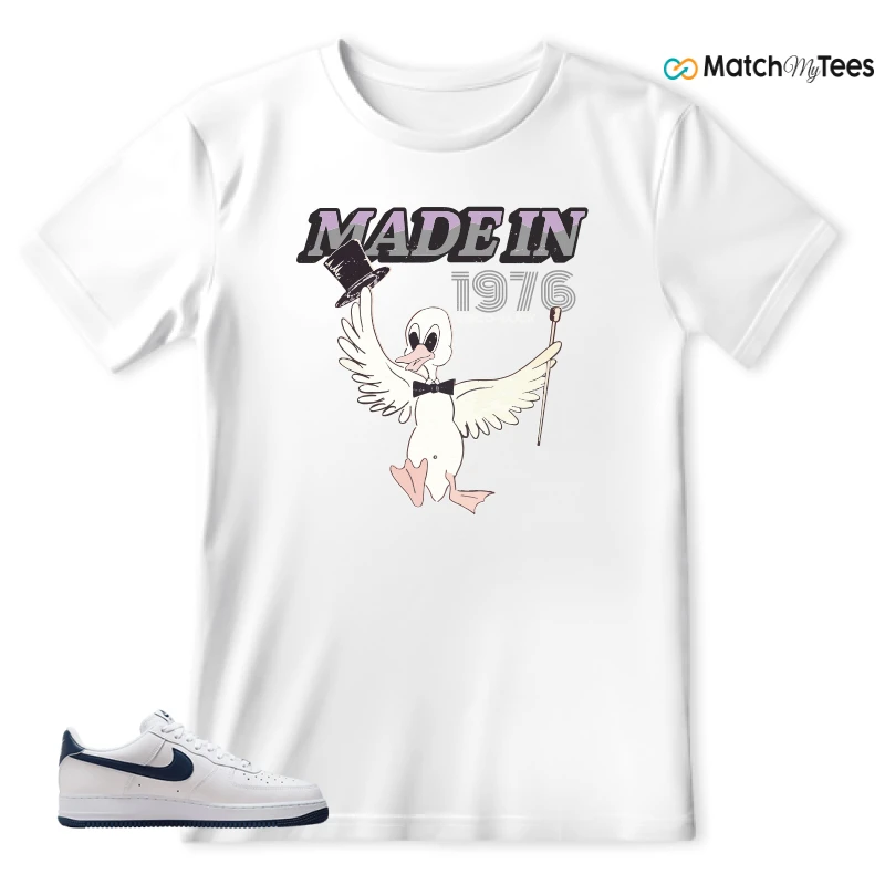 NIKE AIR FORCE 1 LOW WHITE MIDNIGHT NAVY SNEAKER Matching Tees t-shirt