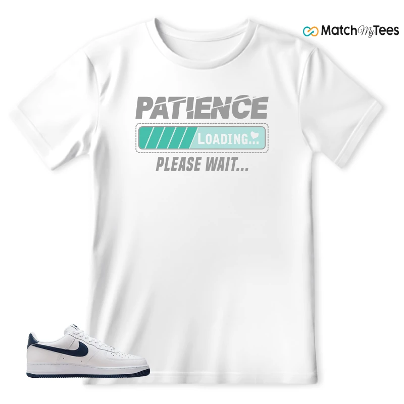 NIKE AIR FORCE 1 LOW WHITE MIDNIGHT NAVY SNEAKER Matching Tees t-shirt
