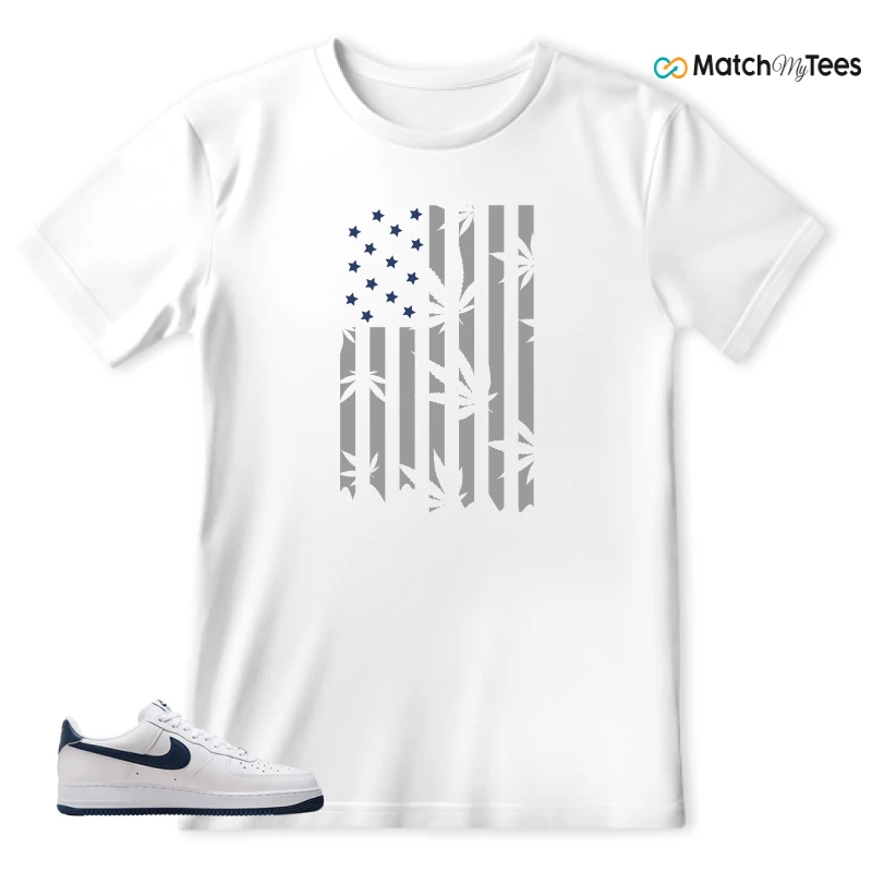 NIKE AIR FORCE 1 LOW WHITE MIDNIGHT NAVY SNEAKER Matching Tees t-shirt