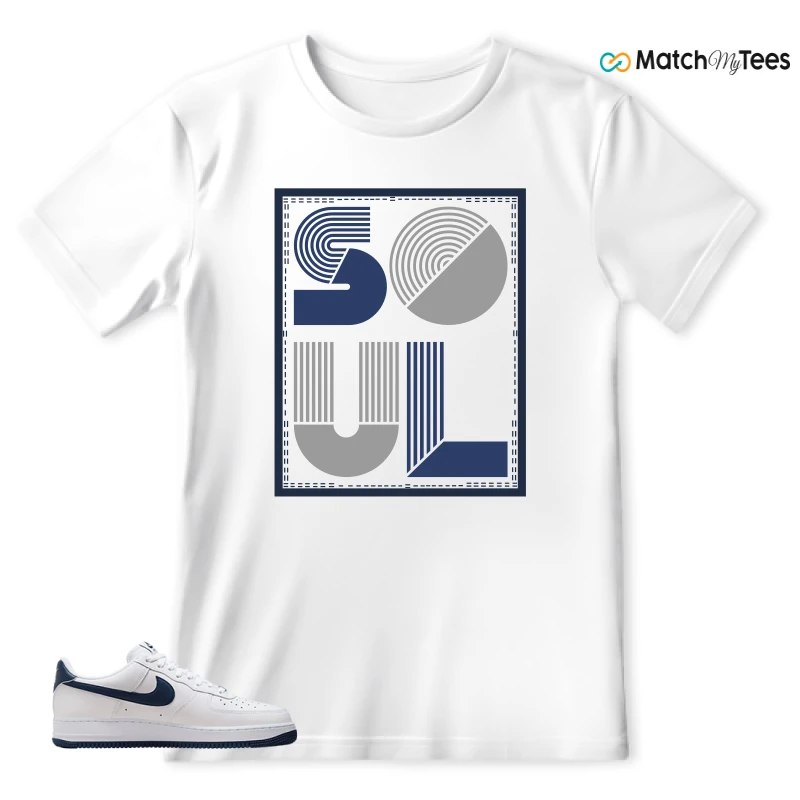 NIKE AIR FORCE 1 LOW WHITE MIDNIGHT NAVY SNEAKER Matching Tees t-shirt