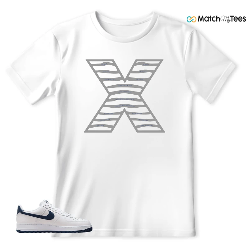 NIKE AIR FORCE 1 LOW WHITE MIDNIGHT NAVY SNEAKER Matching Tees t-shirt