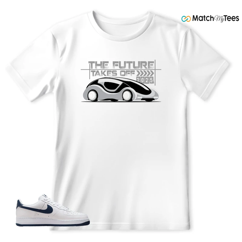 NIKE AIR FORCE 1 LOW WHITE MIDNIGHT NAVY SNEAKER Matching Tees t-shirt