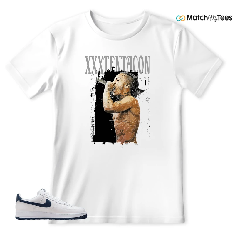 NIKE AIR FORCE 1 LOW WHITE MIDNIGHT NAVY SNEAKER Matching Tees t-shirt