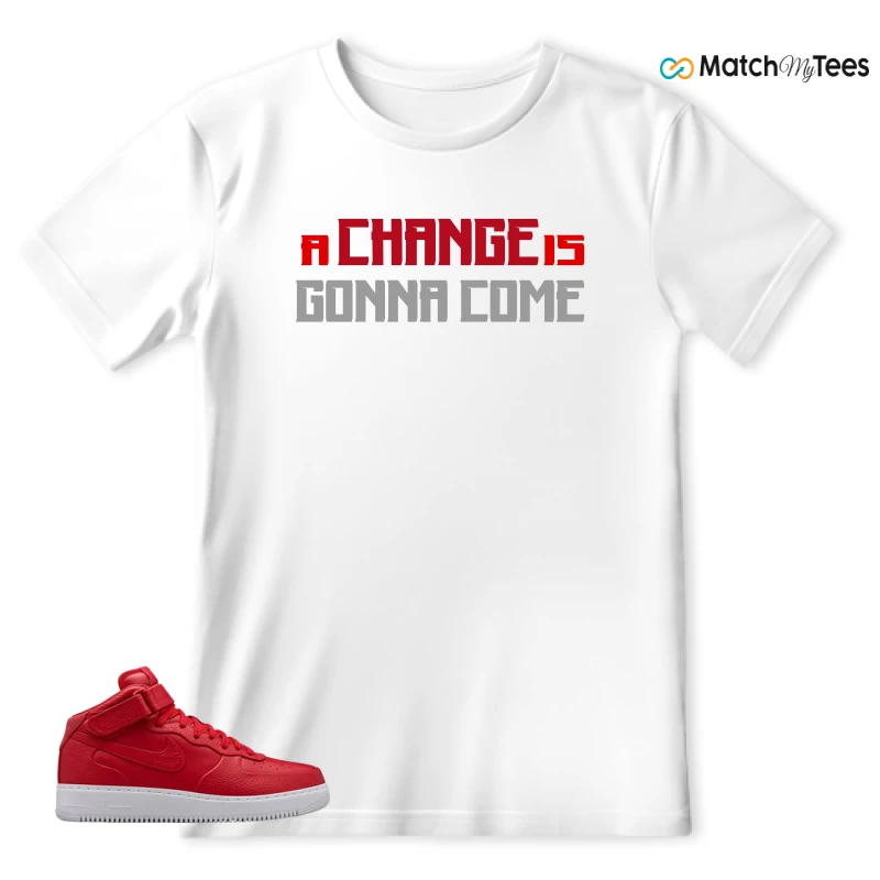 NIKE AIR FORCE 1 MID GYM RED LAB SNEAKER Matching Tees t-shirt