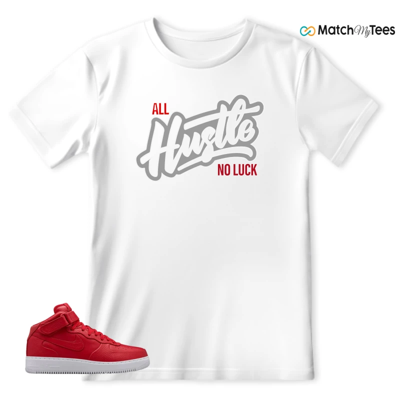 NIKE AIR FORCE 1 MID GYM RED LAB SNEAKER Matching Tees t-shirt