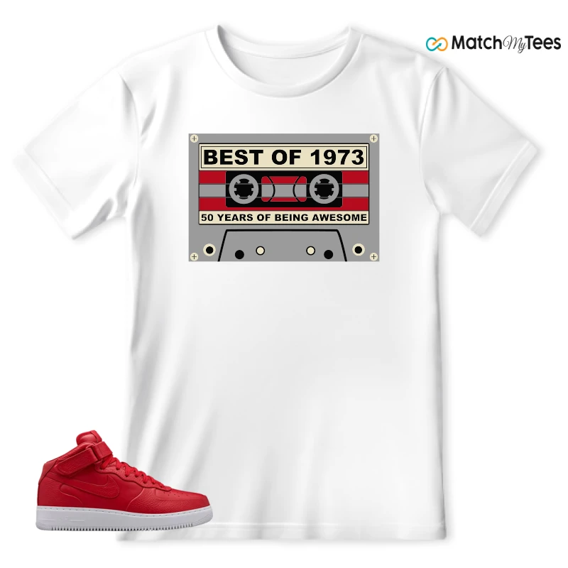 NIKE AIR FORCE 1 MID GYM RED LAB SNEAKER Matching Tees t-shirt