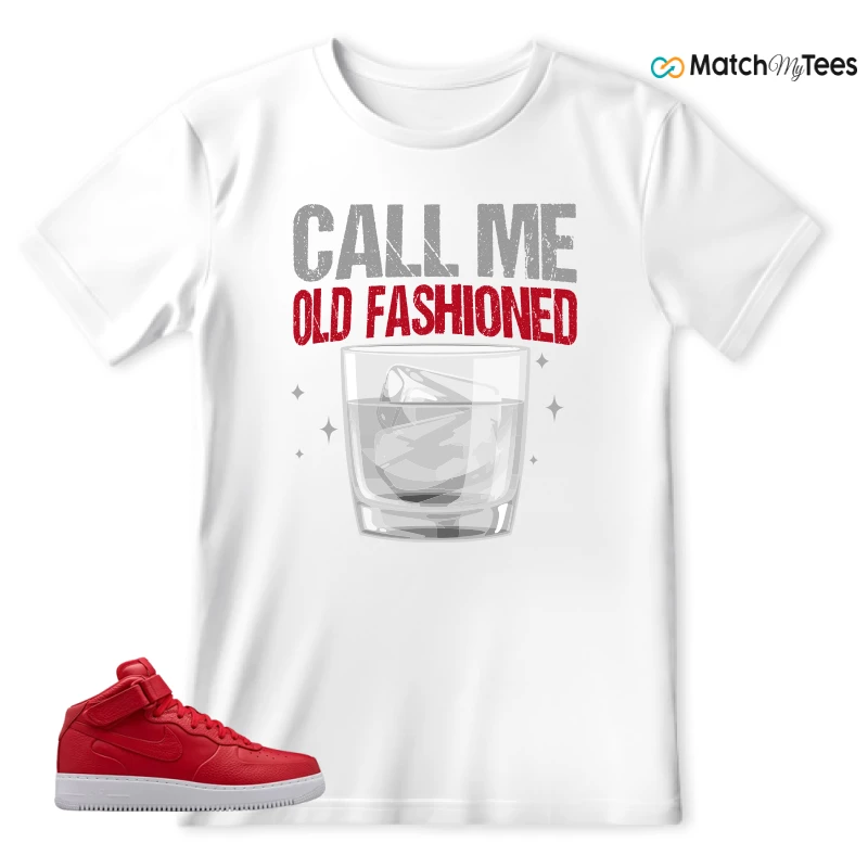 NIKE AIR FORCE 1 MID GYM RED LAB SNEAKER Matching Tees t-shirt