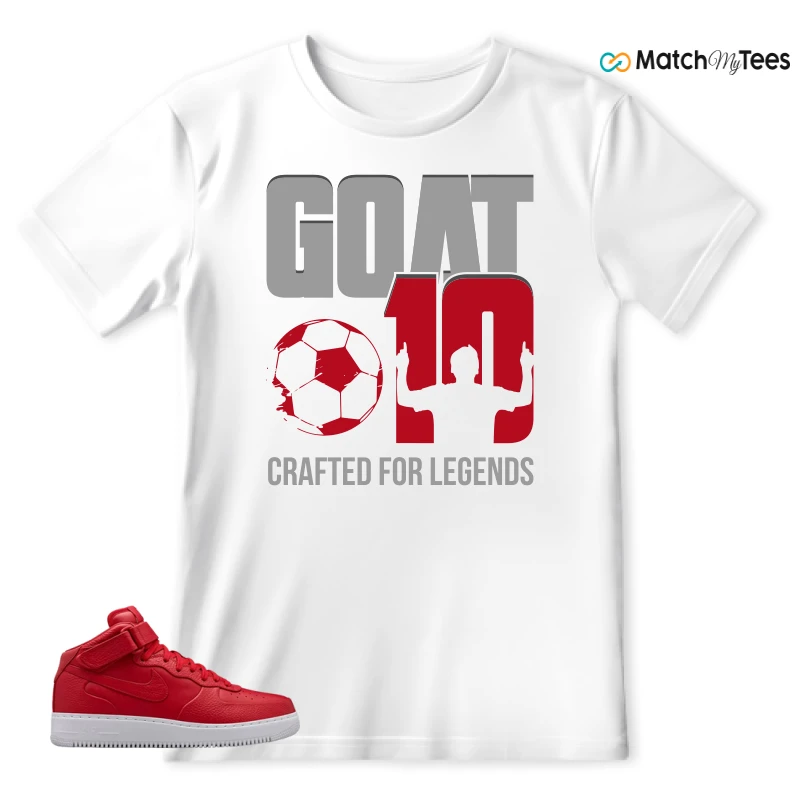 NIKE AIR FORCE 1 MID GYM RED LAB SNEAKER Matching Tees t-shirt
