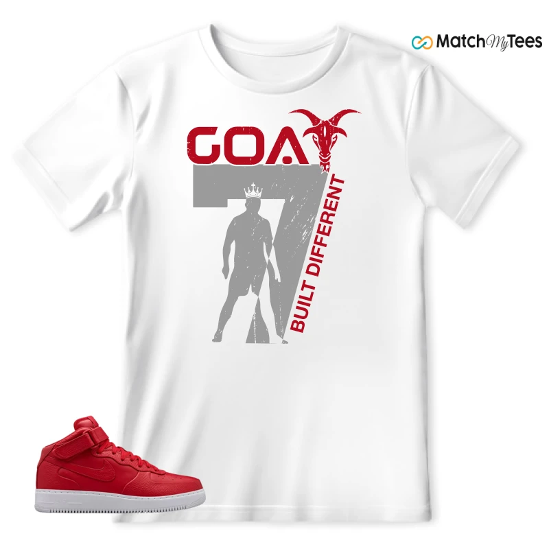 NIKE AIR FORCE 1 MID GYM RED LAB SNEAKER Matching Tees t-shirt