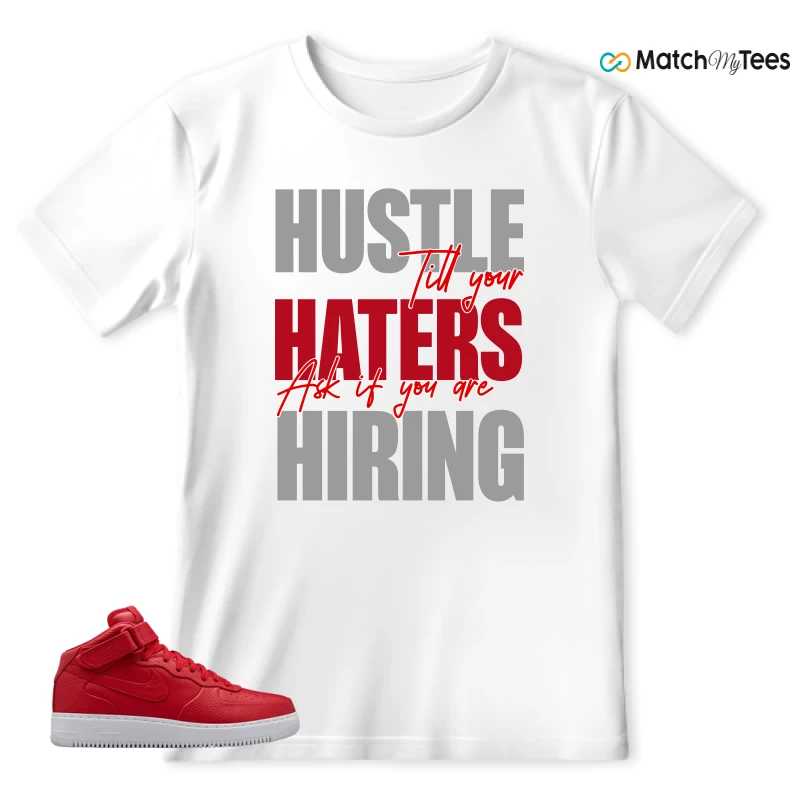 NIKE AIR FORCE 1 MID GYM RED LAB SNEAKER Matching Tees t-shirt