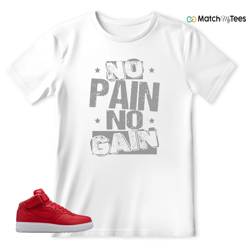 NIKE AIR FORCE 1 MID GYM RED LAB SNEAKER Matching Tees t-shirt