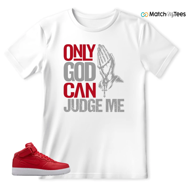 NIKE AIR FORCE 1 MID GYM RED LAB SNEAKER Matching Tees t-shirt