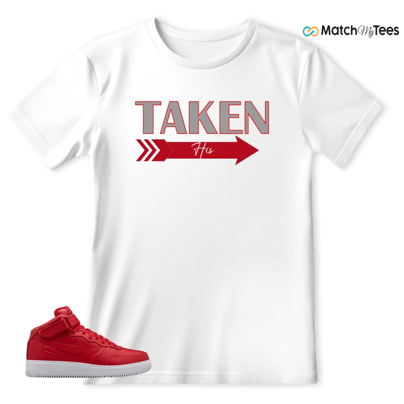 NIKE AIR FORCE 1 MID GYM RED LAB SNEAKER Matching Tees t-shirt