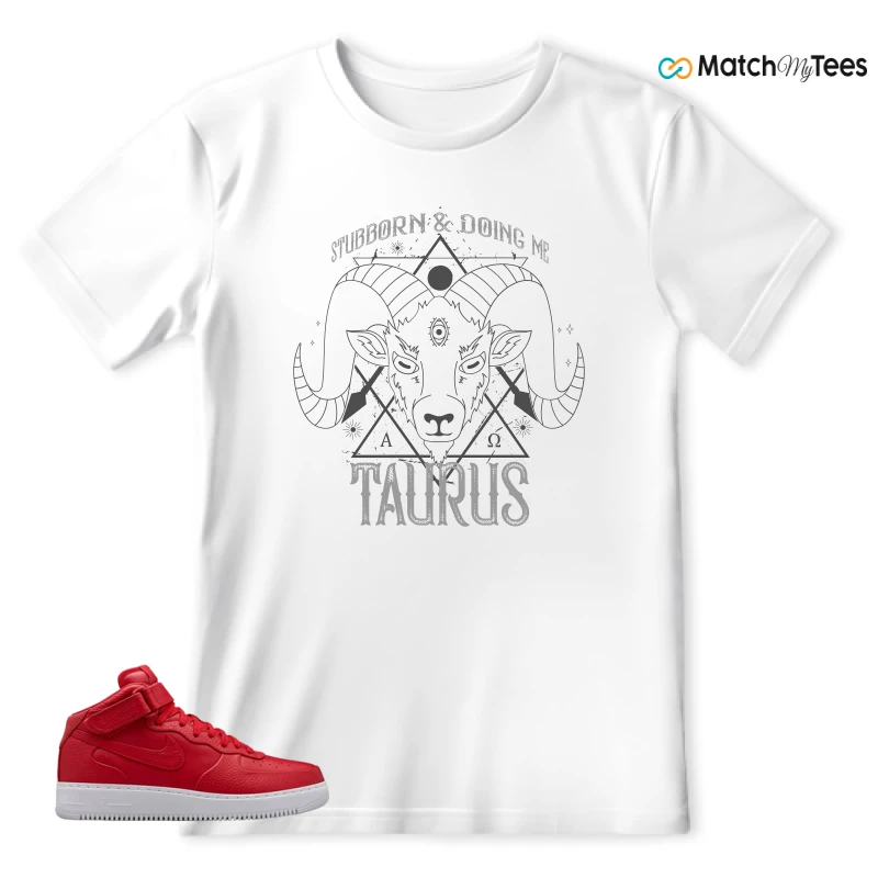 NIKE AIR FORCE 1 MID GYM RED LAB SNEAKER Matching Tees t-shirt