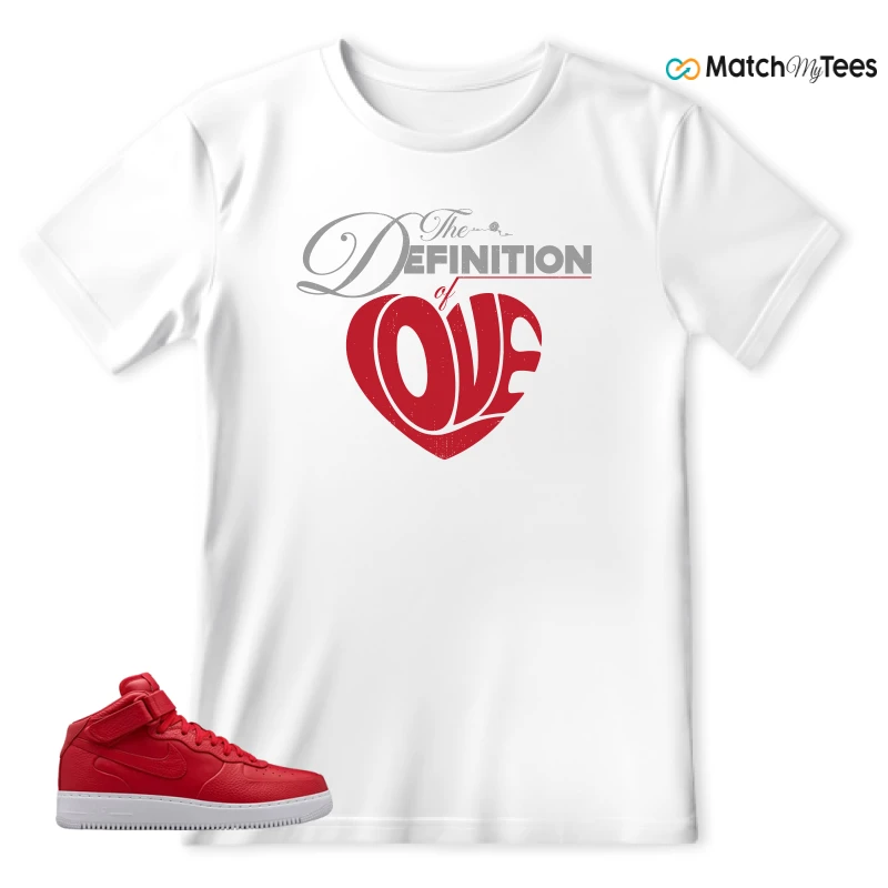 NIKE AIR FORCE 1 MID GYM RED LAB SNEAKER Matching Tees t-shirt