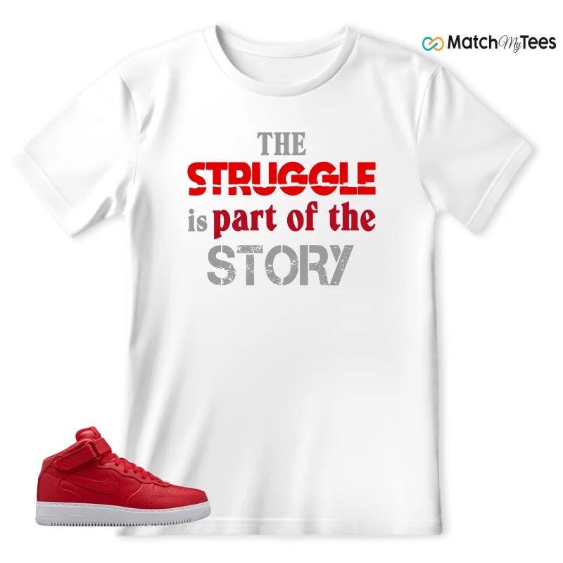 NIKE AIR FORCE 1 MID GYM RED LAB SNEAKER Matching Tees t-shirt