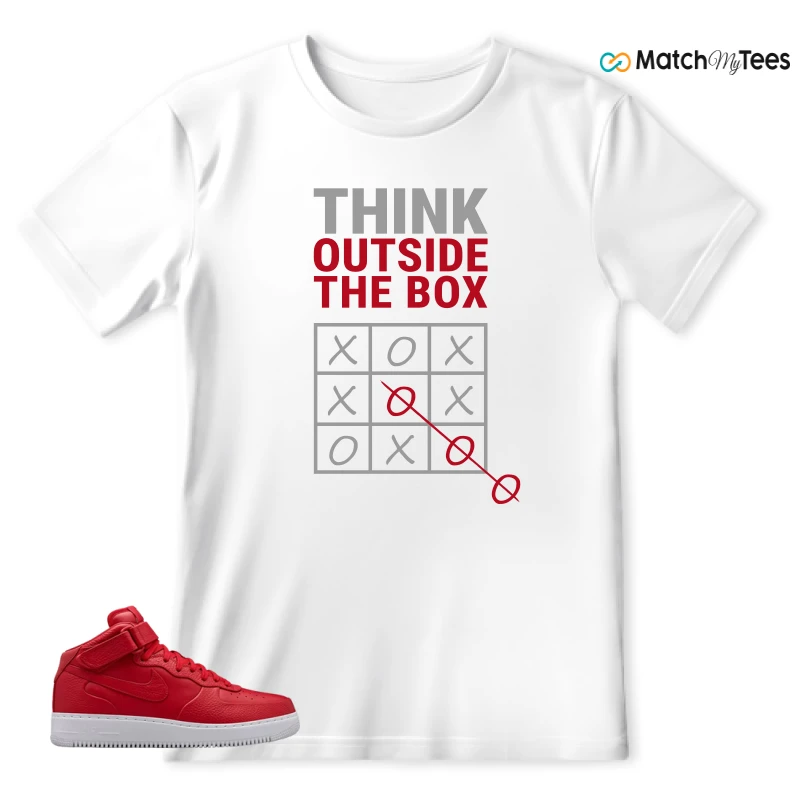 NIKE AIR FORCE 1 MID GYM RED LAB SNEAKER Matching Tees t-shirt