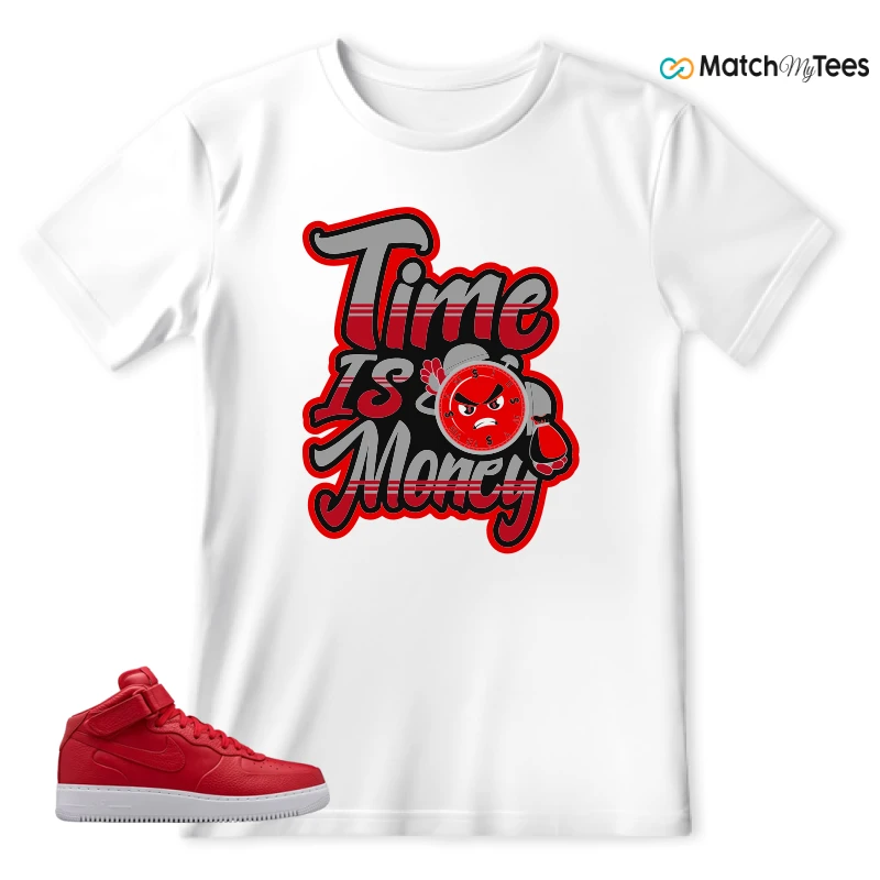 NIKE AIR FORCE 1 MID GYM RED LAB SNEAKER Matching Tees t-shirt
