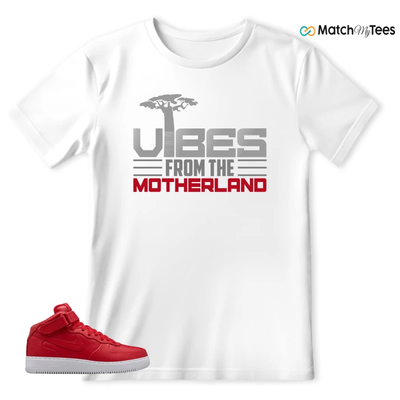 NIKE AIR FORCE 1 MID GYM RED LAB SNEAKER Matching Tees t-shirt