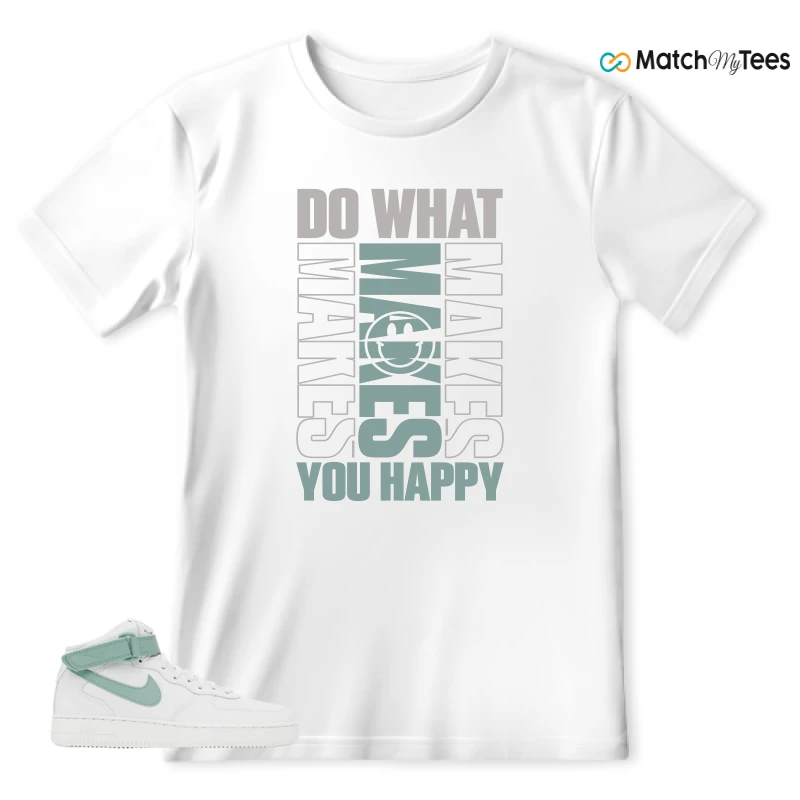 NIKE AIR FORCE 1 MID SEAFOAM GREEN SNEAKER Matching Tees t-shirt