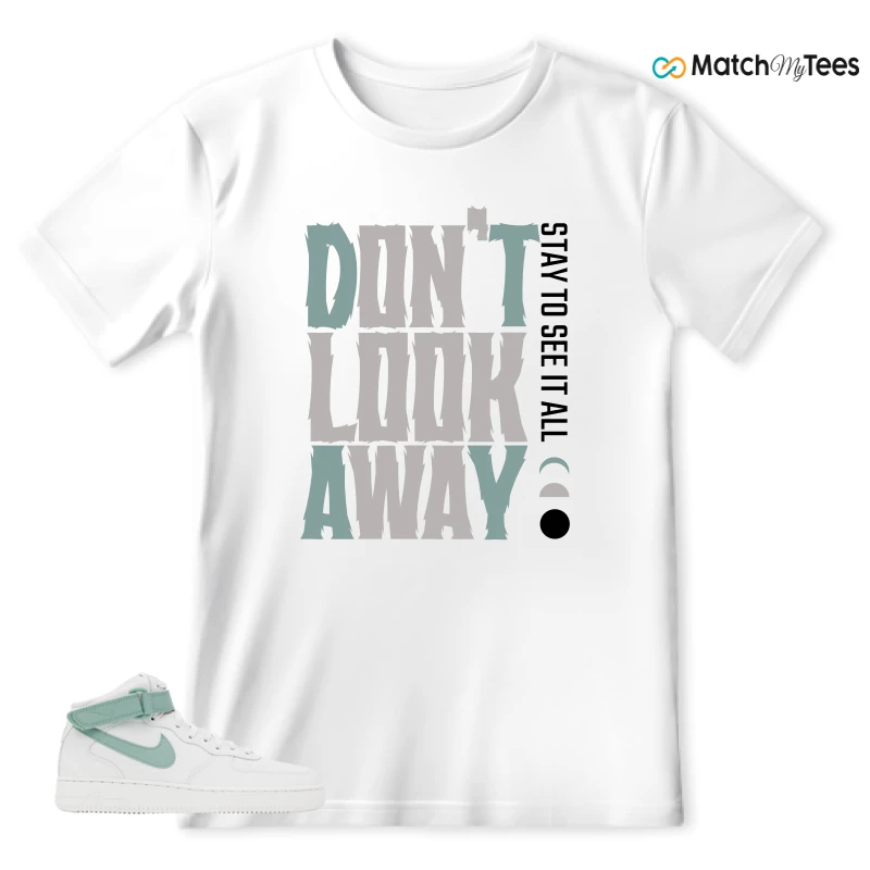 NIKE AIR FORCE 1 MID SEAFOAM GREEN SNEAKER Matching Tees t-shirt