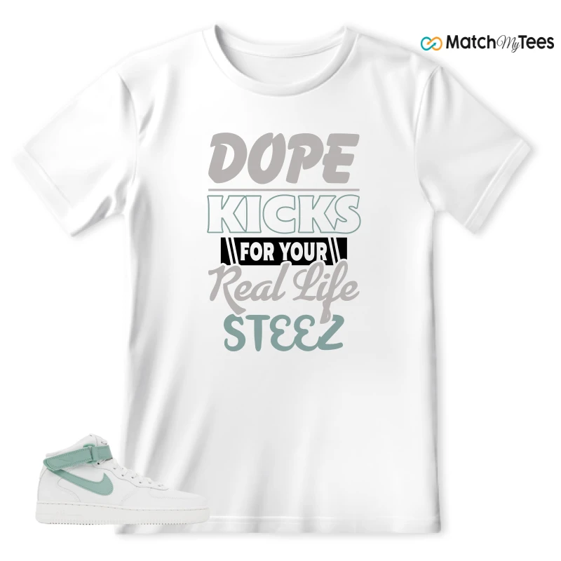 NIKE AIR FORCE 1 MID SEAFOAM GREEN SNEAKER Matching Tees t-shirt