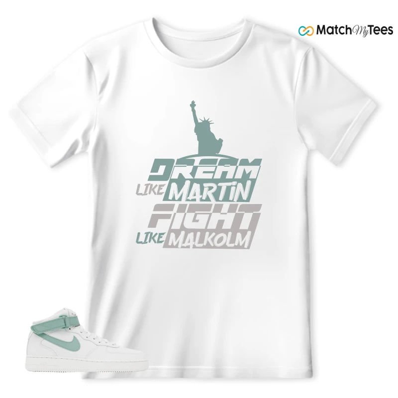 NIKE AIR FORCE 1 MID SEAFOAM GREEN SNEAKER Matching Tees t-shirt