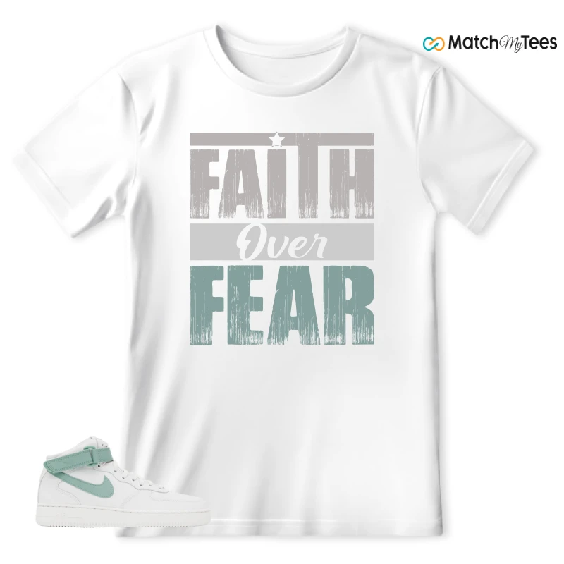 NIKE AIR FORCE 1 MID SEAFOAM GREEN SNEAKER Matching Tees t-shirt