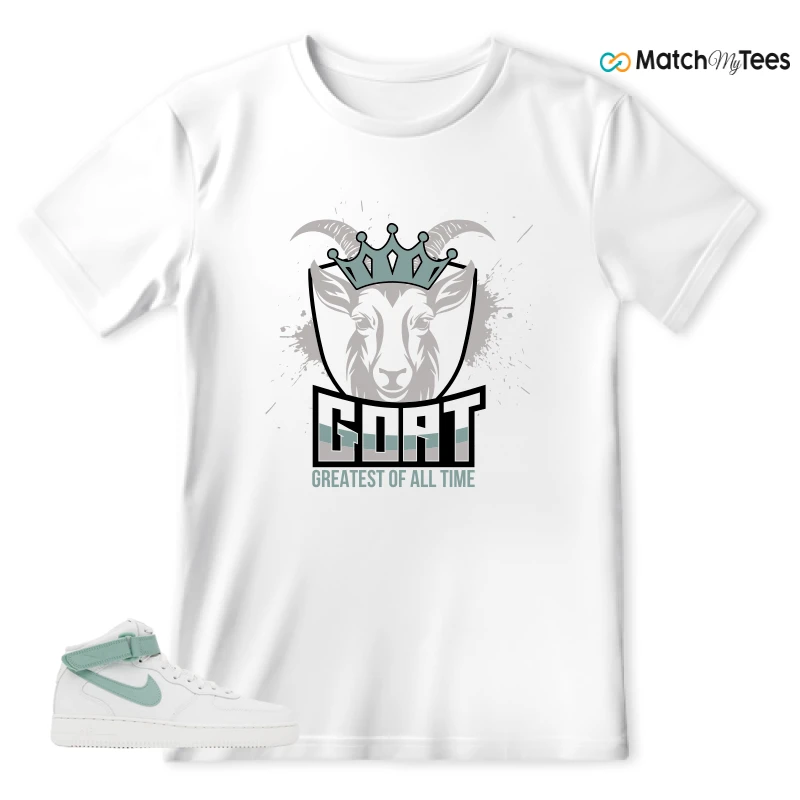 NIKE AIR FORCE 1 MID SEAFOAM GREEN SNEAKER Matching Tees T-shirt for Men