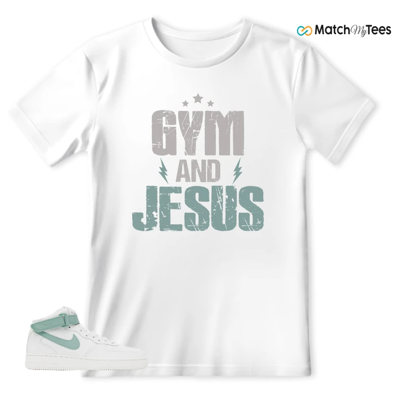 NIKE AIR FORCE 1 MID SEAFOAM GREEN SNEAKER Matching Tees t-shirt