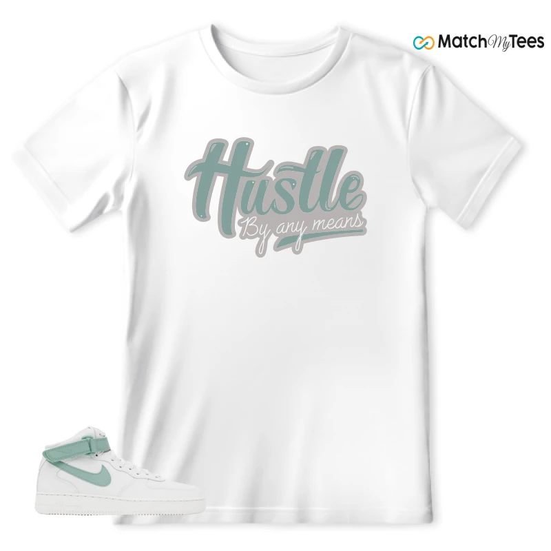 NIKE AIR FORCE 1 MID SEAFOAM GREEN SNEAKER Matching Tees t-shirt