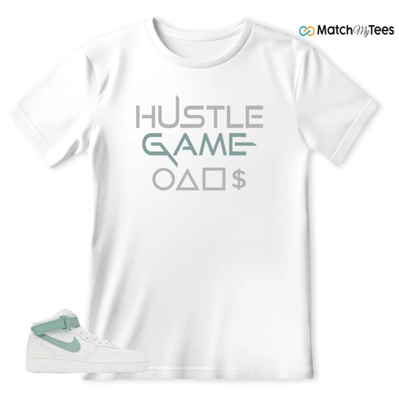 NIKE AIR FORCE 1 MID SEAFOAM GREEN SNEAKER Matching Tees T-shirt for Men