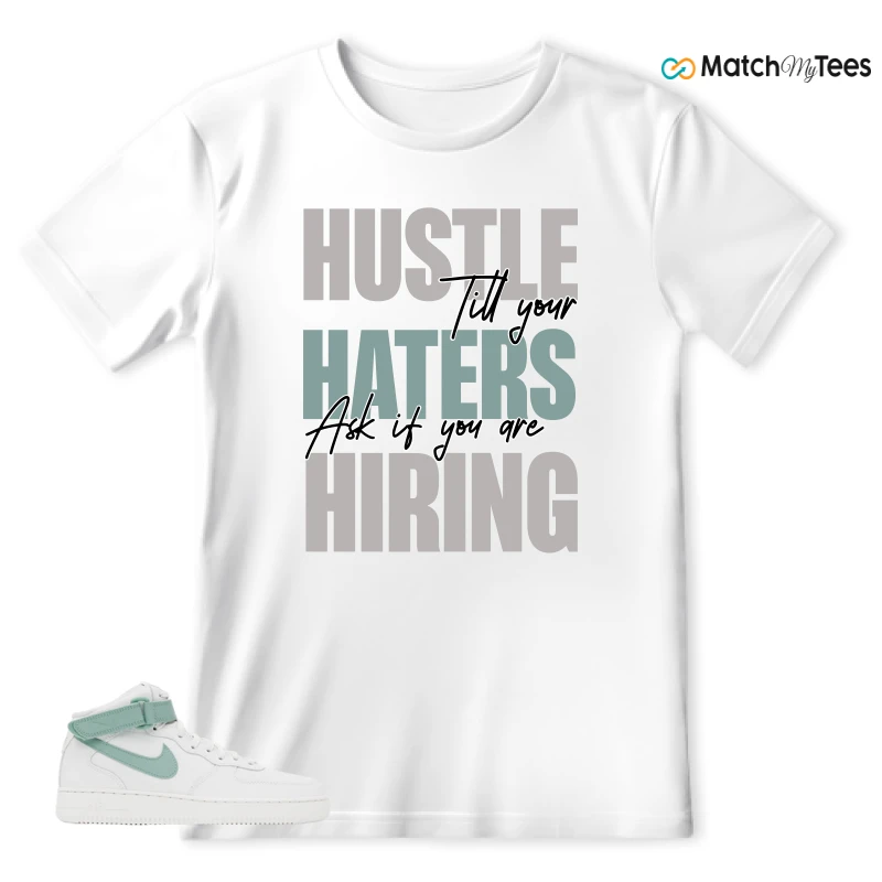 NIKE AIR FORCE 1 MID SEAFOAM GREEN SNEAKER Matching Tees t-shirt