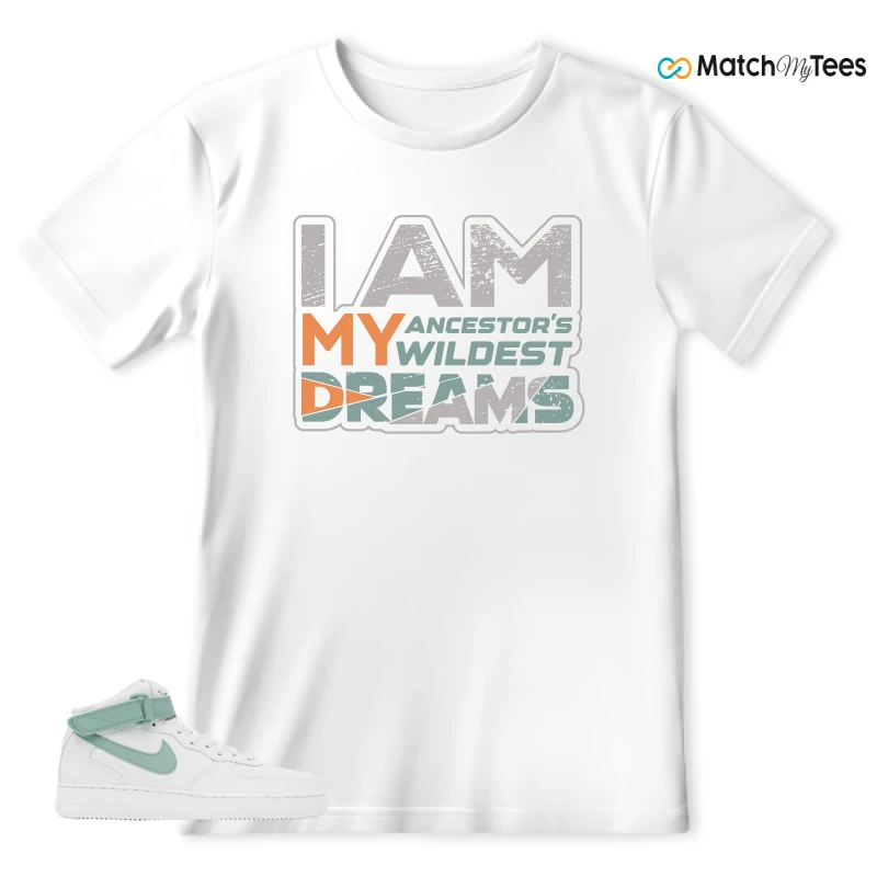NIKE AIR FORCE 1 MID SEAFOAM GREEN SNEAKER Matching Tees t-shirt