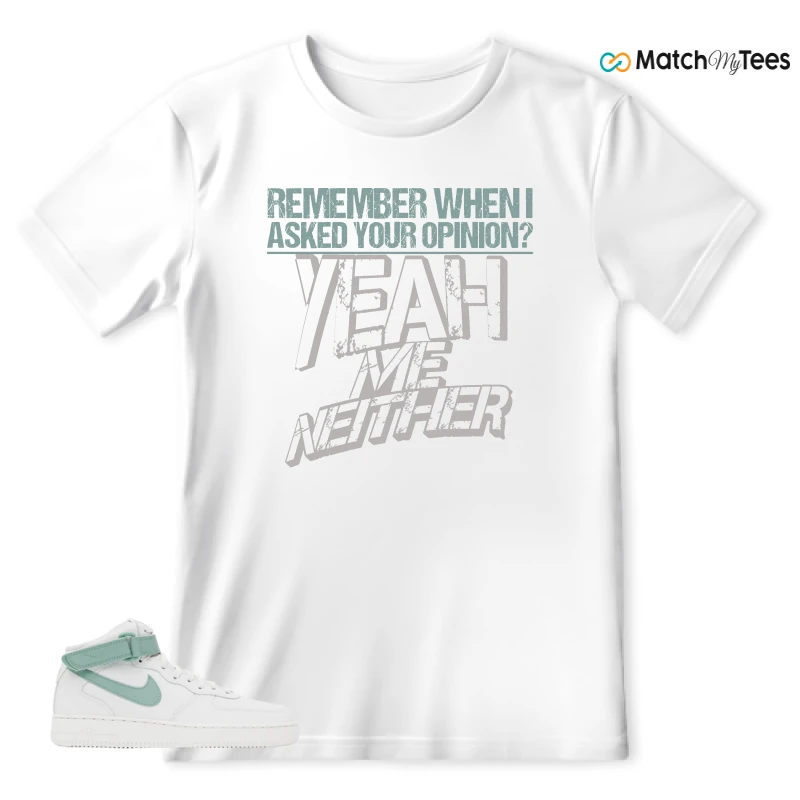 NIKE AIR FORCE 1 MID SEAFOAM GREEN SNEAKER Matching Tees t-shirt