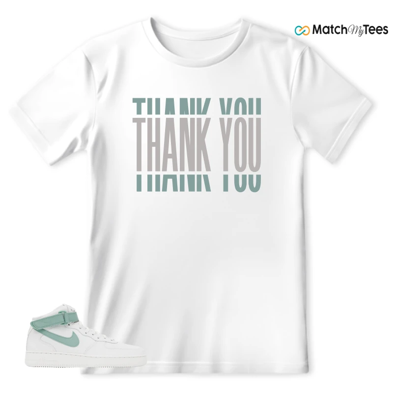 NIKE AIR FORCE 1 MID SEAFOAM GREEN SNEAKER Matching Tees t-shirt