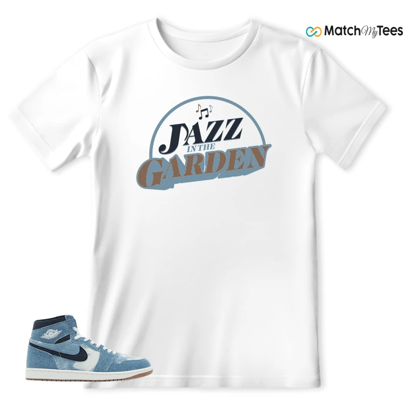 NIKE AIR JORDAN 1 HIGH DENIM SNEAKER Matching Tees t-shirt
